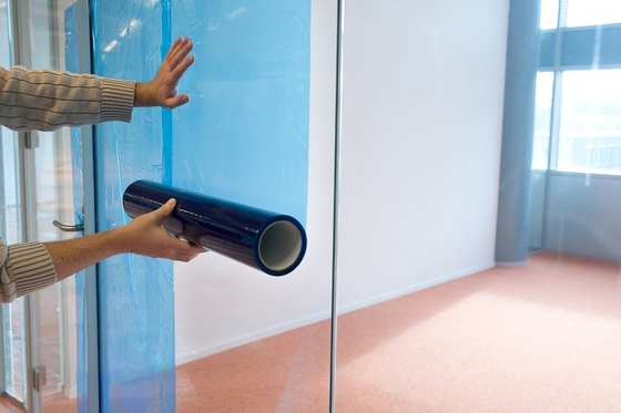 Cam Pencere Mavi Şeffaf Koruma Kendinden Yapışkanlı Film 60cm x 100m/200m Soyulabilir Kalıntı Yok