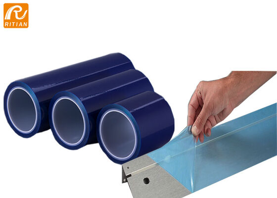 İyi bir fiyat. UV Dayanımlı 6 Ay PE Koruyucu Film, Temiz Soyulma Kalıntı Bırakmaz ve Sac Levhalar İçin 1240mm Genişlik çevrimiçi